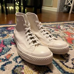 Converse | Leather | Egret | Size W 8.5 | Worn Once